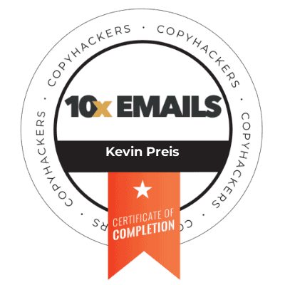 10x emails badge